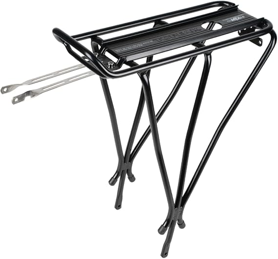 Topeak BabySeat II Rack (Non-Disc) Aluminum Rear Rack for 26, 27.5, 700C Wheels 60 lb Capacity, MTX QuickTrack Compatible, Solid Fender Top, Tail Light Mount | bike-racks