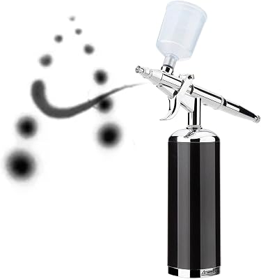 Anesty ATR1 Cordless Airbrush Set, 15-27psi Portable Airbrush Kit with Compressor for Makeup,Cake Decoration,Barber, Painting Model,Painting Nail