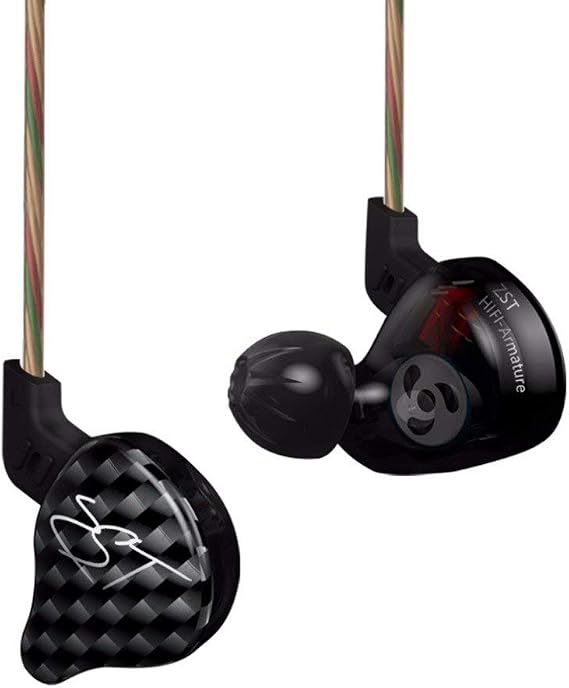 KZ ZST Dynamic Hybrid Dual Driver in Ear Earphones (Black with Mic)