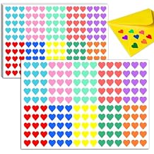 10 Colors - Small Heart Stickers for Kids 1/2 inch, Rainbow Colored Mini Tiny Little Labels - 3000 Pieces