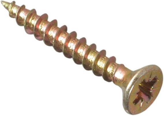 ForgeFix Multi-Purpose Single Thread Screws | 3.0 x 25mm | Zinc Yellow Passivated | Box 200