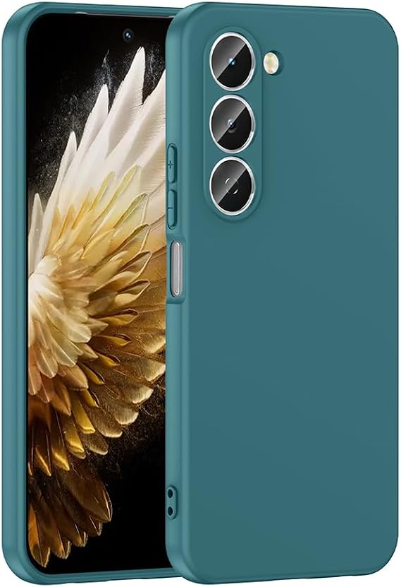 Elfia Tecno Spark 40 Pro ile Uyumlu Kılıfı Silikon Esnek içi Kadife Kamera Lens Korumalı Mat Renkli İnce Tarz Kapak Mara Koyu Yeşil