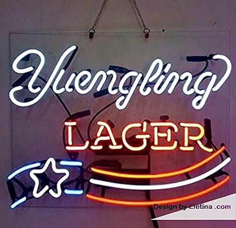 Real Led Neon Light Sign S 20x24inch Yuenglings Large Us Flag Acrylic Home Gift Artwork Wall Decor Wg54 Handmade Led Tube For Man Cave PVC 14"x17"