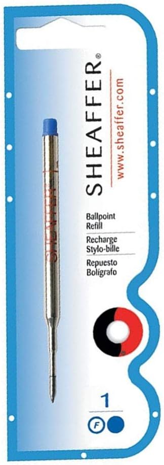 Sheaffer Ballpoint Pen Refill, Black Ink, Medium Point, 6/Refills