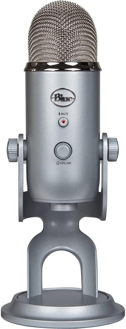 Logitech G Blue Yeti USB Microphone for PC & Mac Gaming Podcast Streaming Microphone 10th Anniversary Edition with Custom Finish & Multiple Pickup Patterns