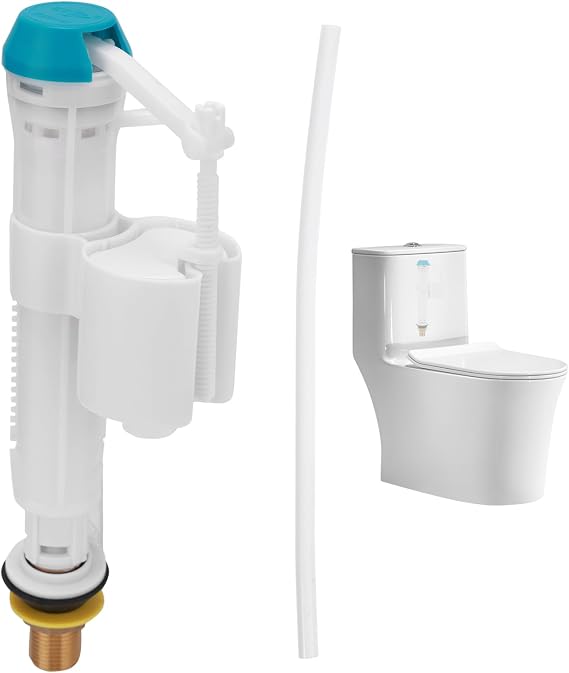 Fill Valve Toilet Cistern Bottom Entry, 1/2 inch Toilet Inlet Fill Float Valve Brass Thread Nozzle Adjustable Height Toilet Flush System Replacement Urinal Flush Valves Parts