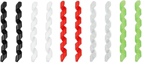 28 Pcs Bicycle Cable Manager Spiral Elastic Rubber Line Tie Minder Bike Light Threading Cord Holder Controller