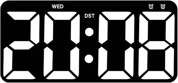 Digital Clock, Wall Mounted, Large, LED Display, Countdown Timer, Calendar, Adjustable Brightness, Remote Control, Wall Clock, Dual Use, Large Screen, Easy to Read, Digital Wall Clock, Office, Classroom, Gym, Home Use, 13.3 inches 33.7 cm