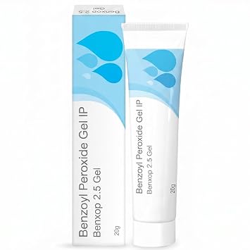 SALVE Benxop 2.5% Benzoyl Peroxide Gel for Oil-Prone and Congested Skin - Topical Skincare Gel 20 g / 0.70 oz