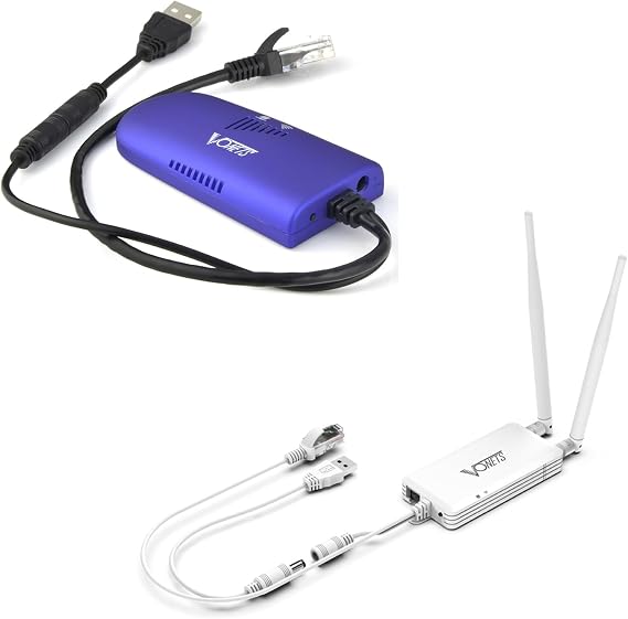 VONETS VAP11G-300 WiFi Bridge 2.4GHz WiFi to Ethernet Convert/WiFi Repeater/Point to Point with RJ45 Male DC/USB Powered for PLC IP Camera Printer Medical Devices Network Devices