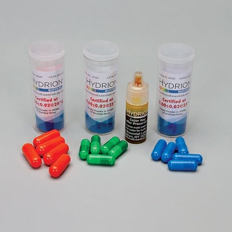 Buffer Set, Capsules, Color Coded, pH 4, 7, 10, Laboratory Grade