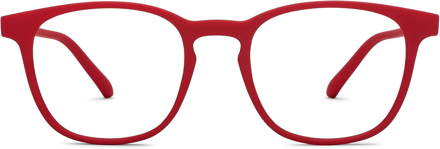 HUSTLR Lenskart LB E14058-W Zero Power Bluecut Anti-Glare Computer Glasses Square with Full Rim for Men and Women, Medium