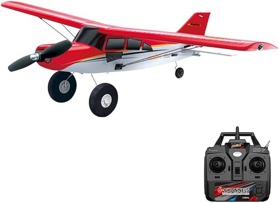 Goolsky Hylukon Remote Control Plane, 2.4G 4CH Brushless Remote Control Airplane with Lights, Self-balancing 6-Axis Gyro RC Glider, EPP Foam Cross-country Aircraft Aerobatics Toy for Adults