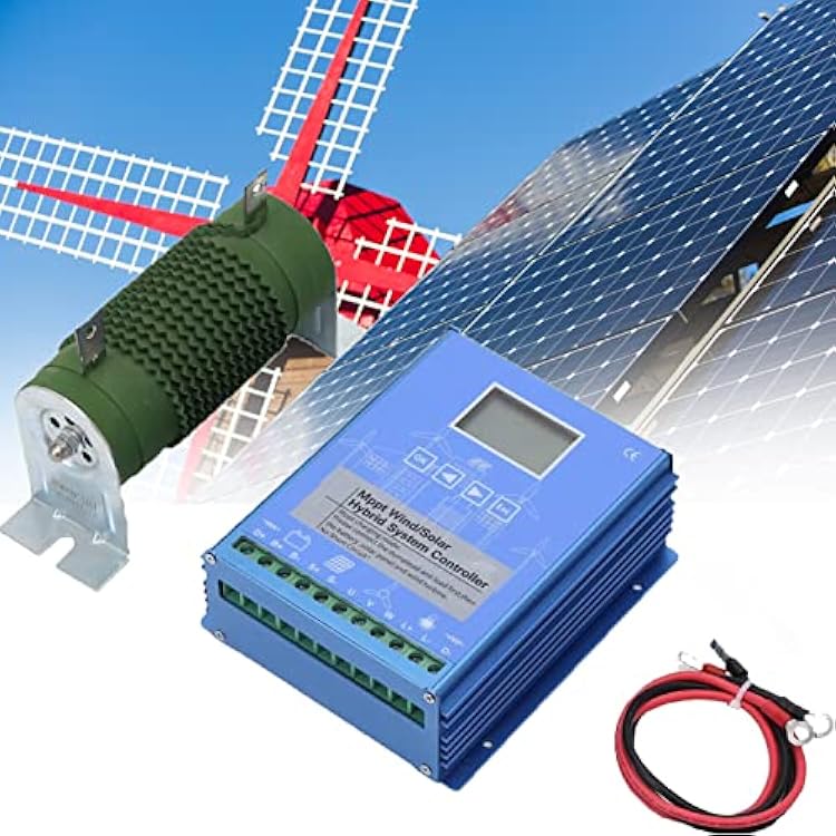 Solar Wind Mppt Charge Controller, 12v24v48v Auto Switch Regulator Mppt Wind Solar Hybrid Boost Controller for Wind Turbine Generator Charger Battery,Home Use Small,8000W-24V