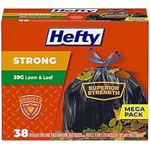 Hefty Strong Lawn & Leaf Trash Bags, 39 Gallon, 38 Count