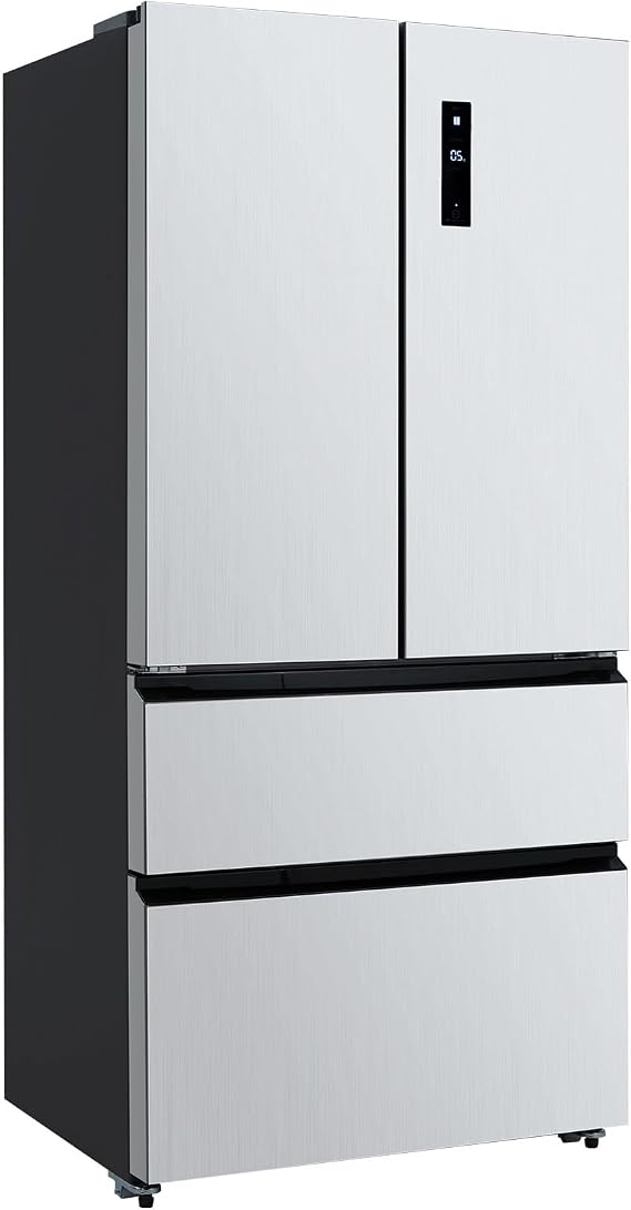 33" French Door Refrigerator with 18.8 Cu. Ft. Total Capacity Kitchen Fridge w/Digital Temperature Control Auto Defrost,6.5Cu.Ft Freezer, Spill-Proof Shelves In Fingerprint Resistant Stainless Steel