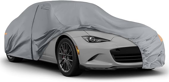 Waterproof Car Cover Custom for Mazda Miata/MX-5 1998-2025, Grey