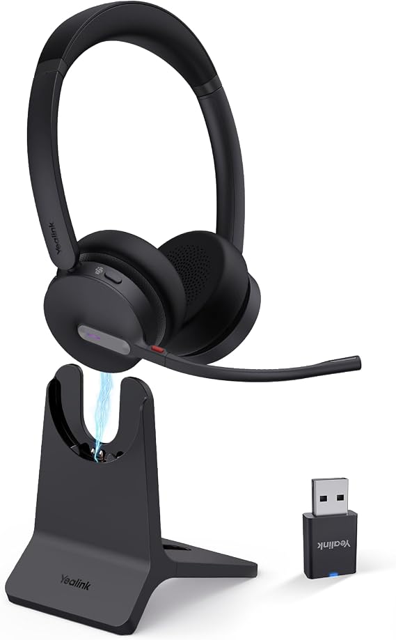 Yealink WH64 Hybrid DECT Dongle & Bluetooth Wireless Headset for Work
