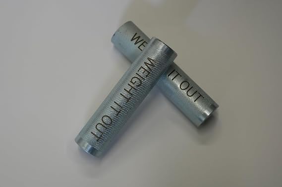 Adjustable Screwable Dumbbell Handles Weight It Out - Made in USA Stainless Steel | Knurled Grip | 1" Standard Plate Compatible | (4.5" Bolts Included) | Gyms, Training, Fitness