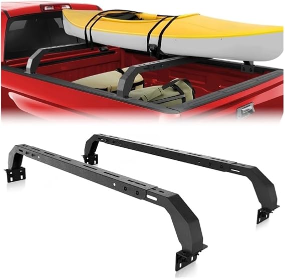 Universal OEM Pickup Bed Cross Bar 4X4 Truck Bed Ladder Rack Compatible for Toyota Tacoma Tundra Compatible for Jeep Wrangler Gladiator JT