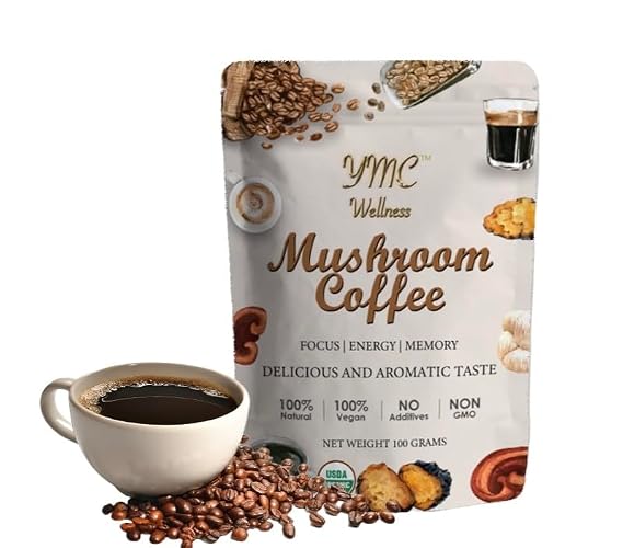 Organic Mushroom Coffee powder Dark Roast