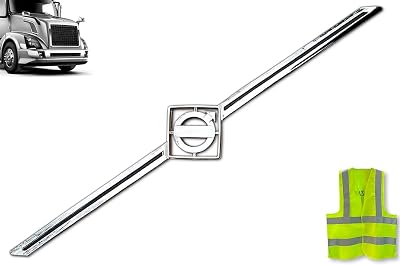 Kozak Truck Accessories Durable Chrome Grille Front Emblem with Stripe and Logo Suitable Compatible with Volvo Trucks 2004-2017 Plus Kozak Vest