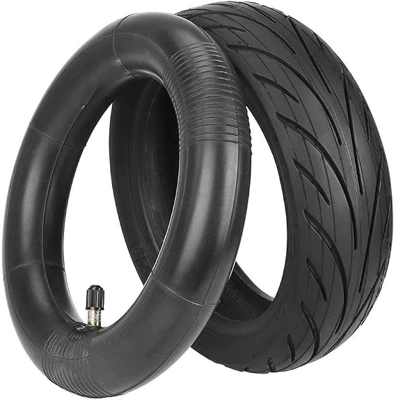 Electric Scooter Tire for Compatible for Niu KQi1, 9 Inch Exterior Tire Plus, 8.5 Inch Inner Tube, Enhanced Grip Pattern Wear Resistant, Rubber Anti Skid Design Black