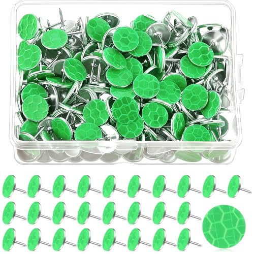 200 Reflective Tacks Trail Marking Tacks Glow Reflective Mark Trail Markers Thumb Nails for Hunting Hiking Camping Tree Stand Green