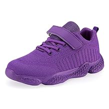 Casbeam Kids Breathable Sneakers Mesh Lightweight Easy Walk Casual Sport Strap Athletic Running Shoes for Boys Girls