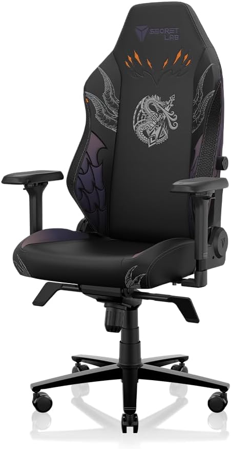 Secretlab TITAN Evo Monster Hunter Miraboreasu Edition Gaming Chair XL Size PU Leather Secretlab Desk Chair Ergonomics Ergonomics PC Chair Lumbar Support 4D Armrest Adjustable Lumbar Support