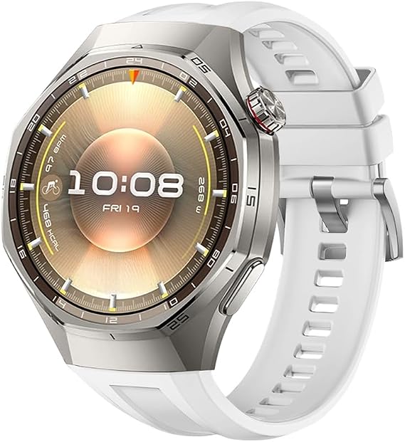 Sneezy Huawei Watch GT6 Pro 46mm İle Tam Uyumlu Kordon Metal Tokalı Yumuşak Silikon Kordon Kayış