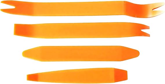 4PCS Auto Trim Removal Tool, Car Trim Removal kit, Tool Kits for Car Radio Door Dashboard Installation, Automotive Panel Dash nterior Accessories, Plastic Pry Tool, Repair Mechanic Bar Scraper