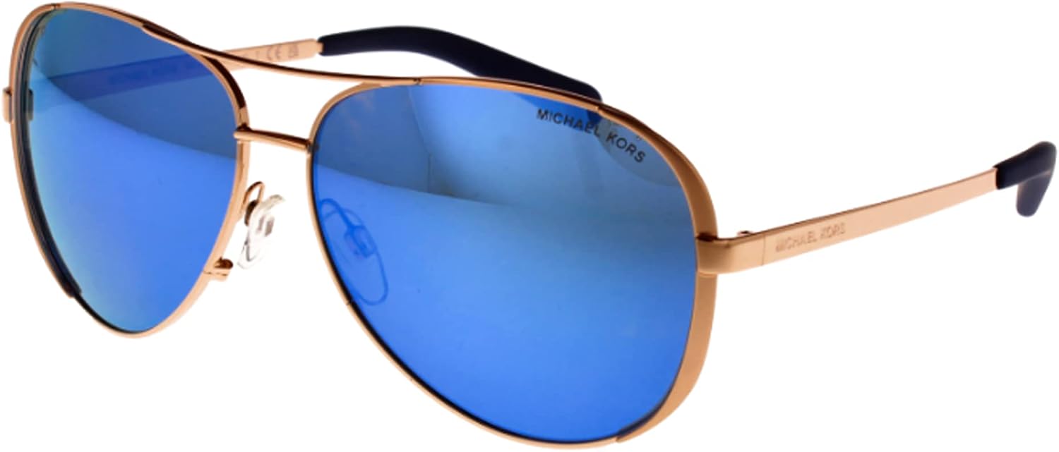 Michael Kors MK5004 Chelsea Polarized Sunglasses Rose Gold wPurple Mirror 100322 MK 5004 100322 59mm Authentic, 5913135