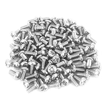 #2-56x3/16 Pan Head Machine Screws, 304 Stainless Steel 18-8, Phillips Drive, Fully Threaded, Bright Finish 100 Pack