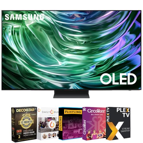 Samsung QN55S90DAFXZA 55 Inch OLED 4K Smart TV 2024 Bundle with Movie Streaming  Deco Gear 4K HDMI 2.0 Cable x2 & CPS Exclusive 12 Month Protection Pack Bundle BEACH-CPS-261500