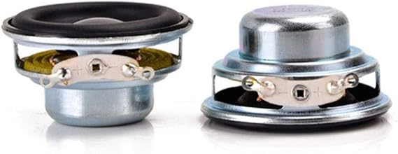 2pieces 40mm Mini Audio Speaker 16 Core 4Ohm 5W Full Range Waterproof Home Theater Speaker Black and Silver