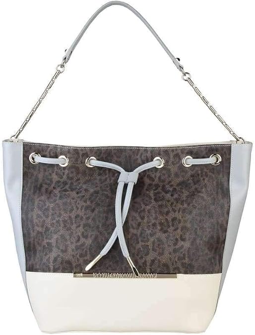Roberto Cavalli Class Candy Leopard Satchel Bag (White, NOSIZE)