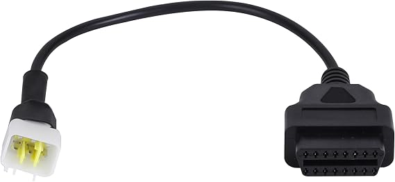 OBD Cable Fit for Delphi 6pin to 16pin Motorcycle Adapter, OBD2 Connector Compatible with Obd1 to Obd2 Scanner Diagnostic Tool for Delphi/Bosch ECU Motorbike