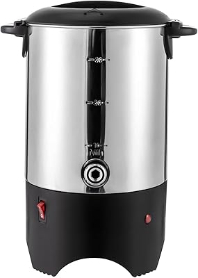 Commercial Stainless Steel Coffee Urn, 30 Cup Coffee Maker Hot Water Urn for Catering 1000W Coffee Percolator