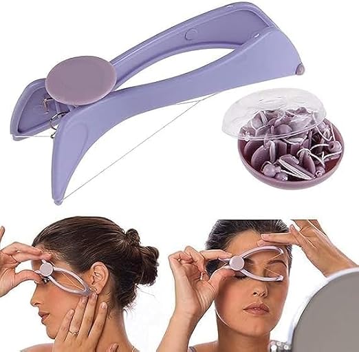 Threading Machine for Women, Eyebrow Face and Body Hair Threading and Removal System kit Tweezers for Eyebrows, Threading Tool, Threading Machine for