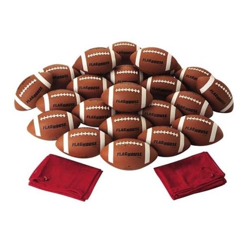 FlagHouse Jr. Size Rubber Football Super Set