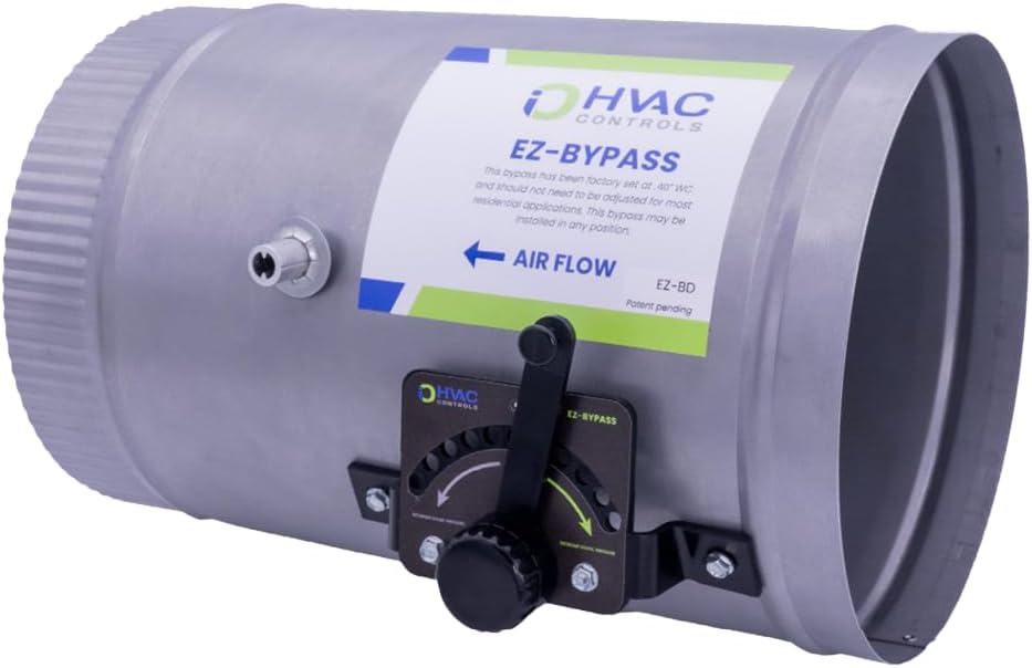 iO HVAC Controls EZ-BD 8 Adjustable Pressure Relief Damper