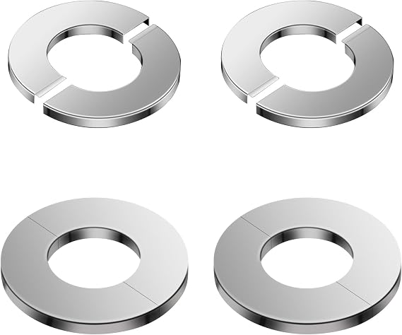 Wall Split Flange, 27mm 4 Pcs Plumbing Cover Plates Stainless Steel Wall Pipe Covers Escutcheon Plate Floor and Ceiling Plate Cover