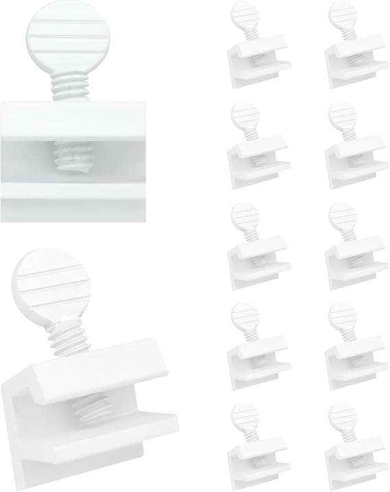 "Nuk3y Sliding Window Security Locks (White, 12 Pack)"