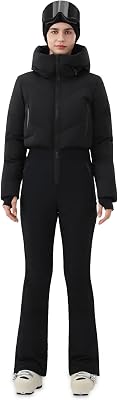 Womens Ski Suit One Piece Snowsuit Snow Slim Jumpsuits Snowboard Outfit Waterproof Insulated Winter Warm