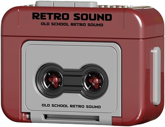 Lecreatekit for mini Retro Cassette Recorder Keychain, Portable ABS Tape Player with Vintage Red Design, Fun Nostalgic for Couples and Friends, Compact 10cm Audio Decor