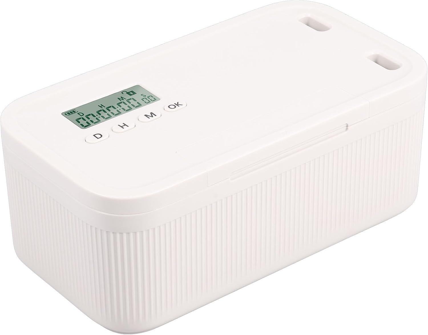 Timed Lockable Storage Box Small Safe Timed Medicine Storage Box Phone Lock Case Fridge Snack Locking Container Unplug from Phones,Video Games,Social Media,Snacks&CravingsBeige