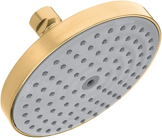 hansgrohe Raindance S 5-inch Modern Showerhead 1-Spray RainAir with Airpower with QuickClean in Brushed Bronze, 27486141