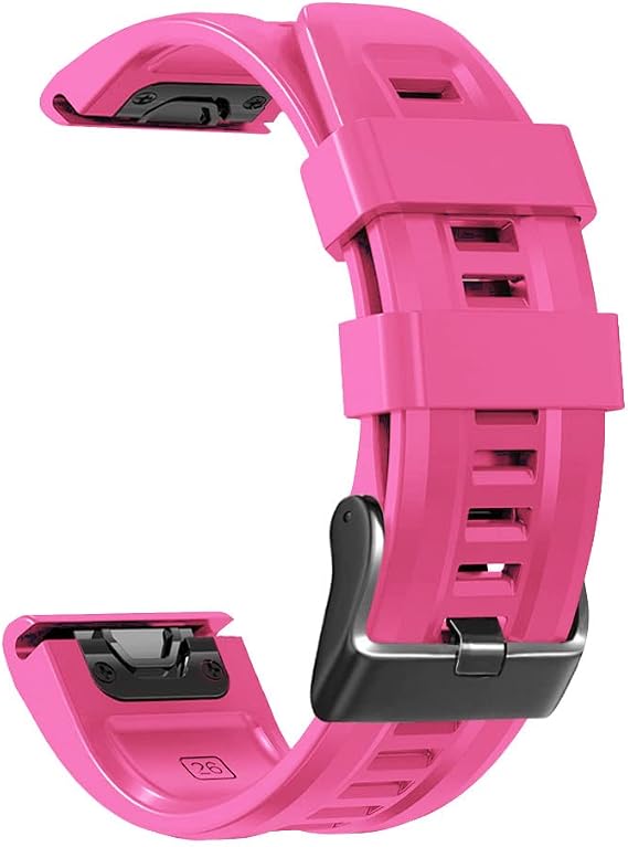 REYDA Silicone Strap Compatible for Garmin Fenix 8 Pro 51mm/8 51mm/7X/7X Pro/6X/6X Pro/5X/5X Plus/3/3 HR, 26mm Quick Fit Strap Soft Silicone Wristband Replacement Band for Garmin Quatix 8 51mm/7X/6X/3