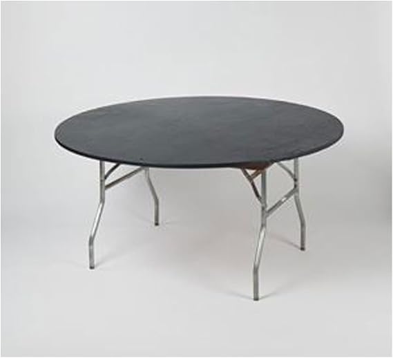 Kwik-Covers 60" Round Black Fitted Table Cover - single